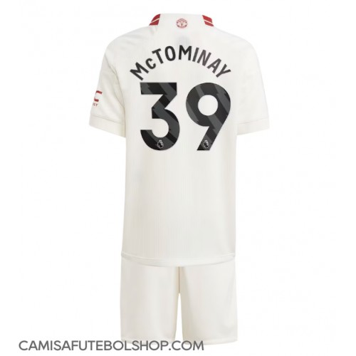 Camisa de time de futebol Manchester United Scott McTominay #39 Replicas 3º Equipamento Infantil 2023-24 Manga Curta (+ Calças curtas)